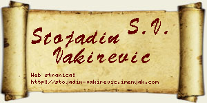Stojadin Vakirević vizit kartica